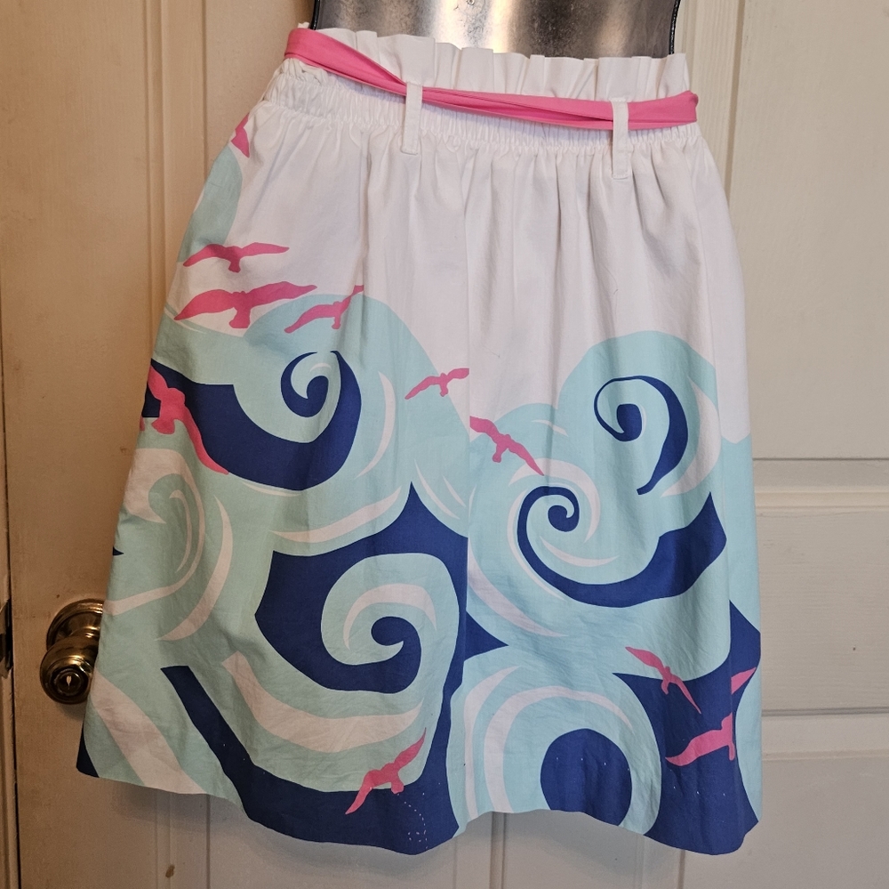 Lilly Pulitzer  Avery Ride the Wave Seagulls skirt - Picture 3 of 8
